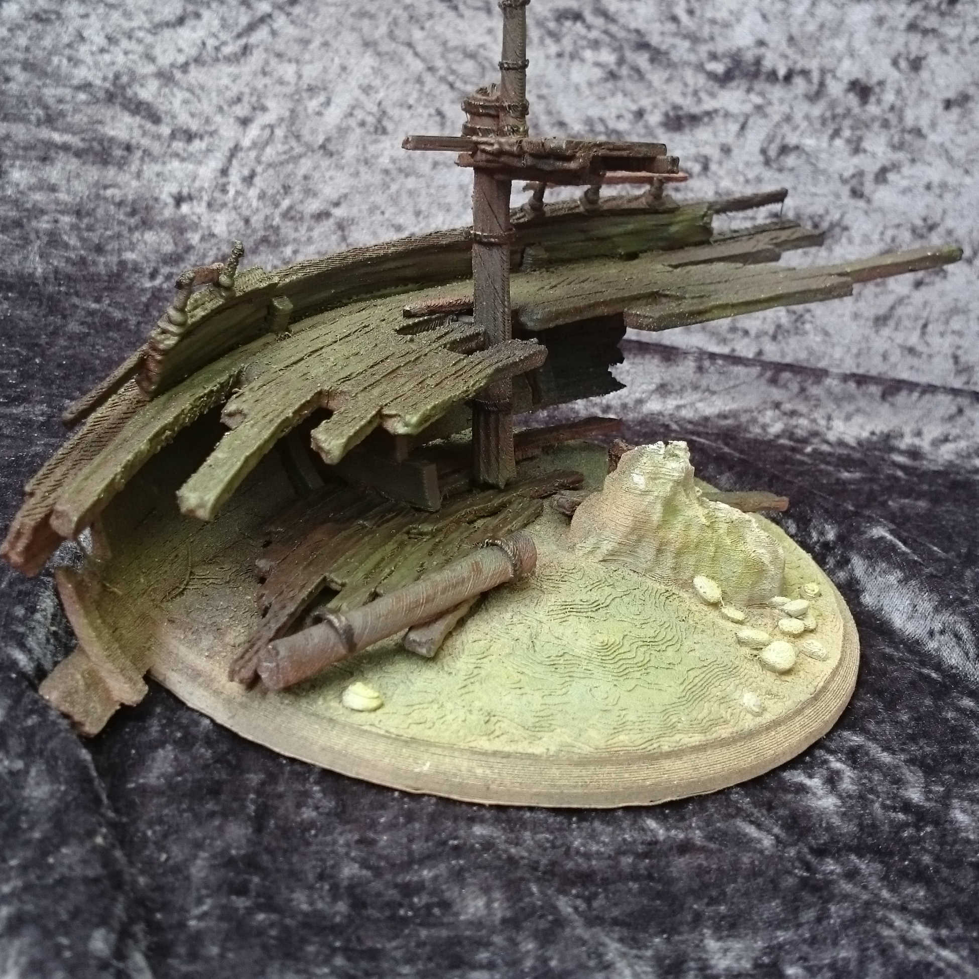 diorama, épave bateau, création personnelle